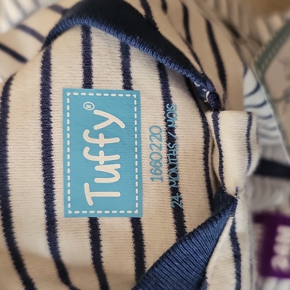 NWT Tuffy Striped Pocket Of Tools Footed Sleeper, 24 Months - Picture 6 of 7